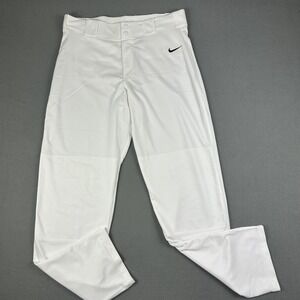 Nike Baseball Pants Mens XL White Pro Slim Fit High Rise Full Length